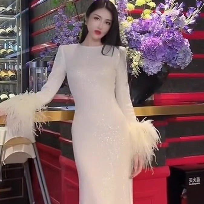 White Round Dress