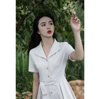 White Collar Dress