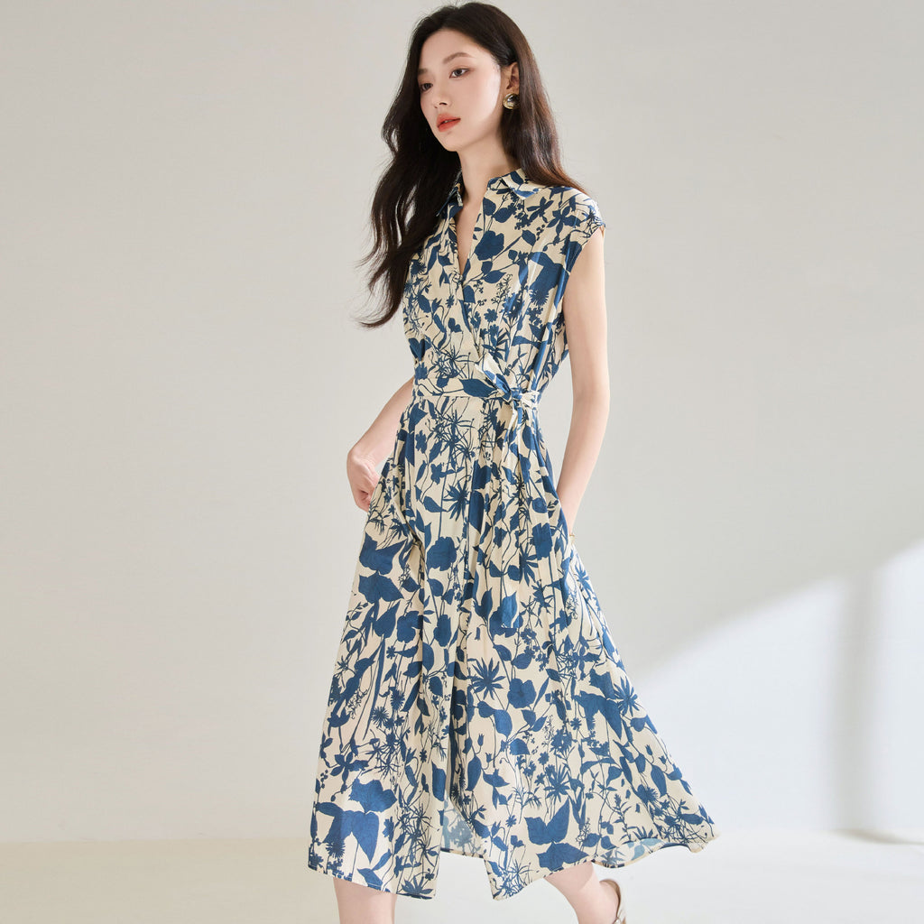 White Printed Dress