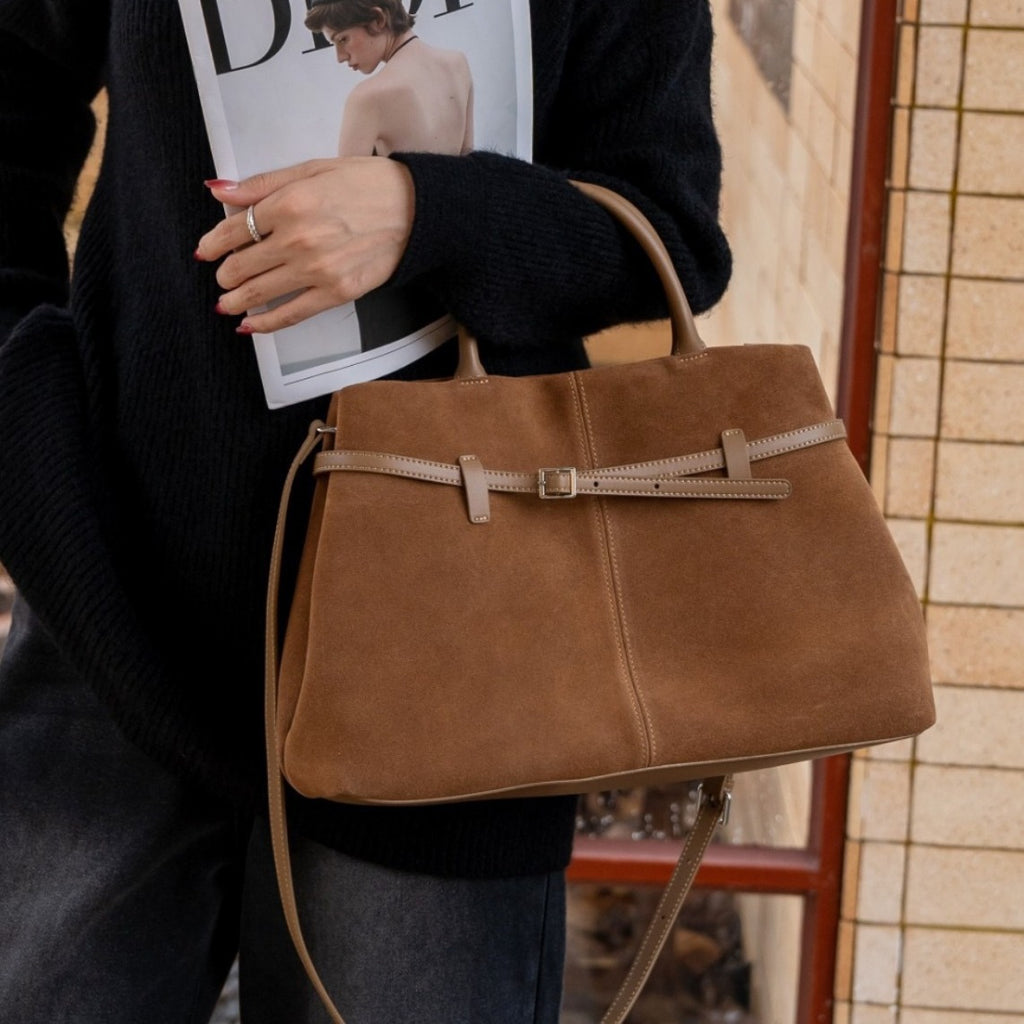 Suede Crossbody Bag