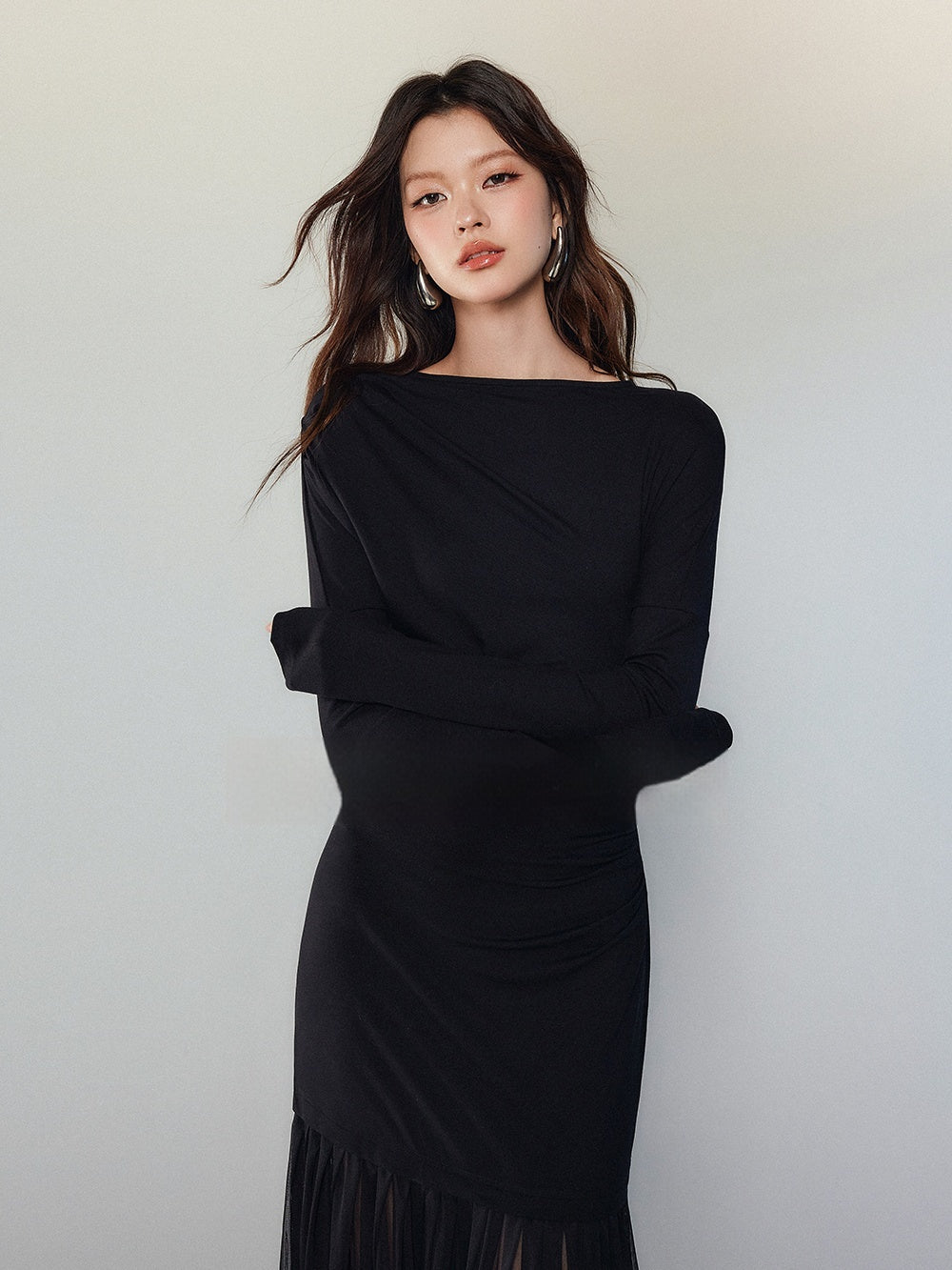 Black Mesh Dress