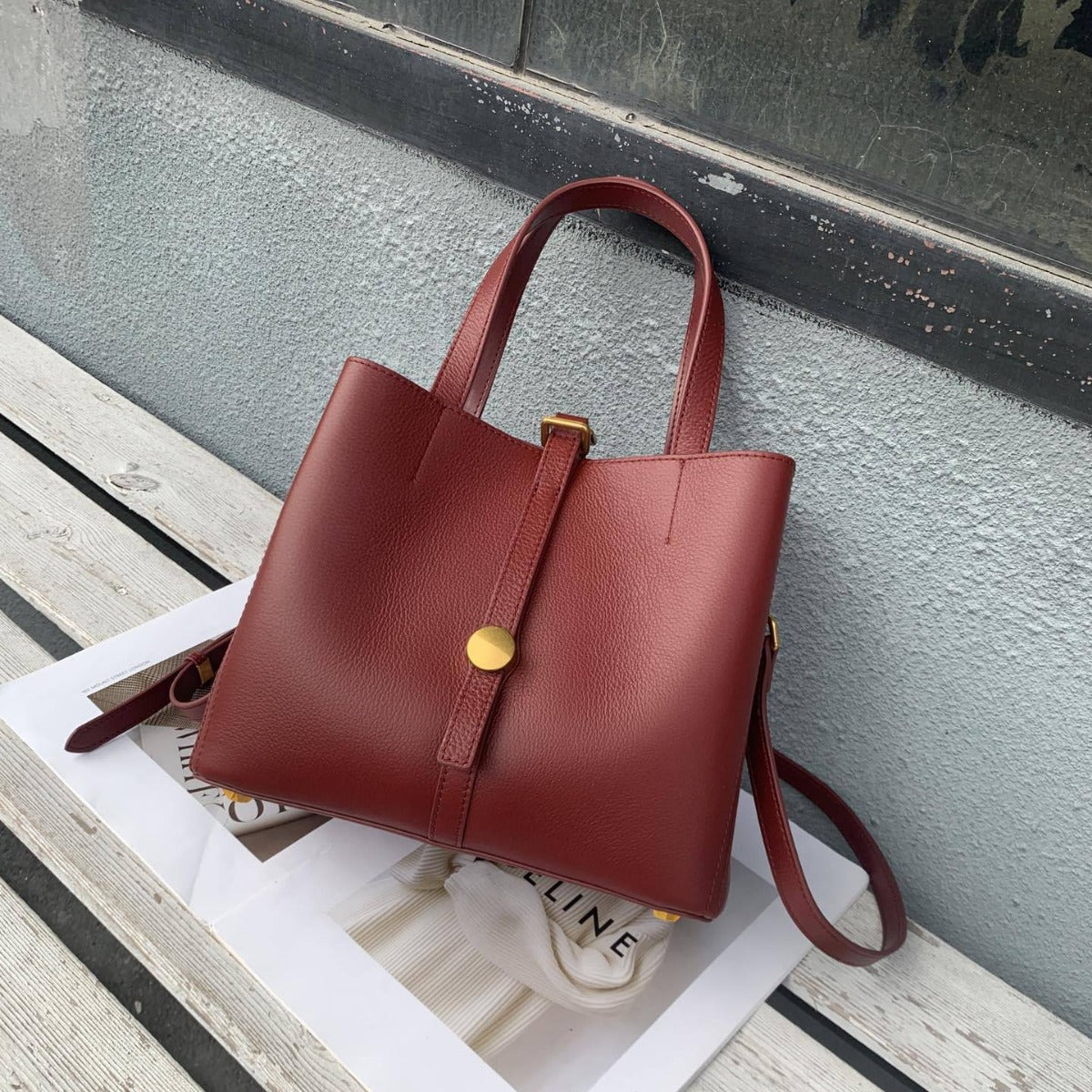 Leather Tote Bag 6669