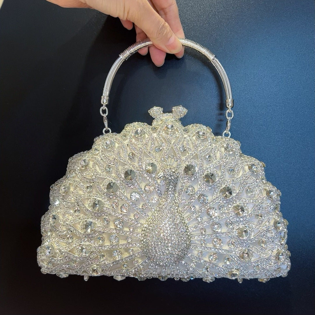 Large Peacock Diamond Bag