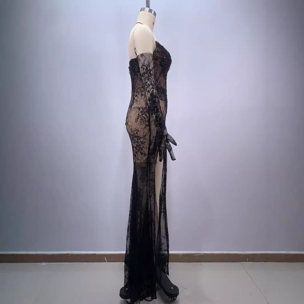 Black Lace Dress V