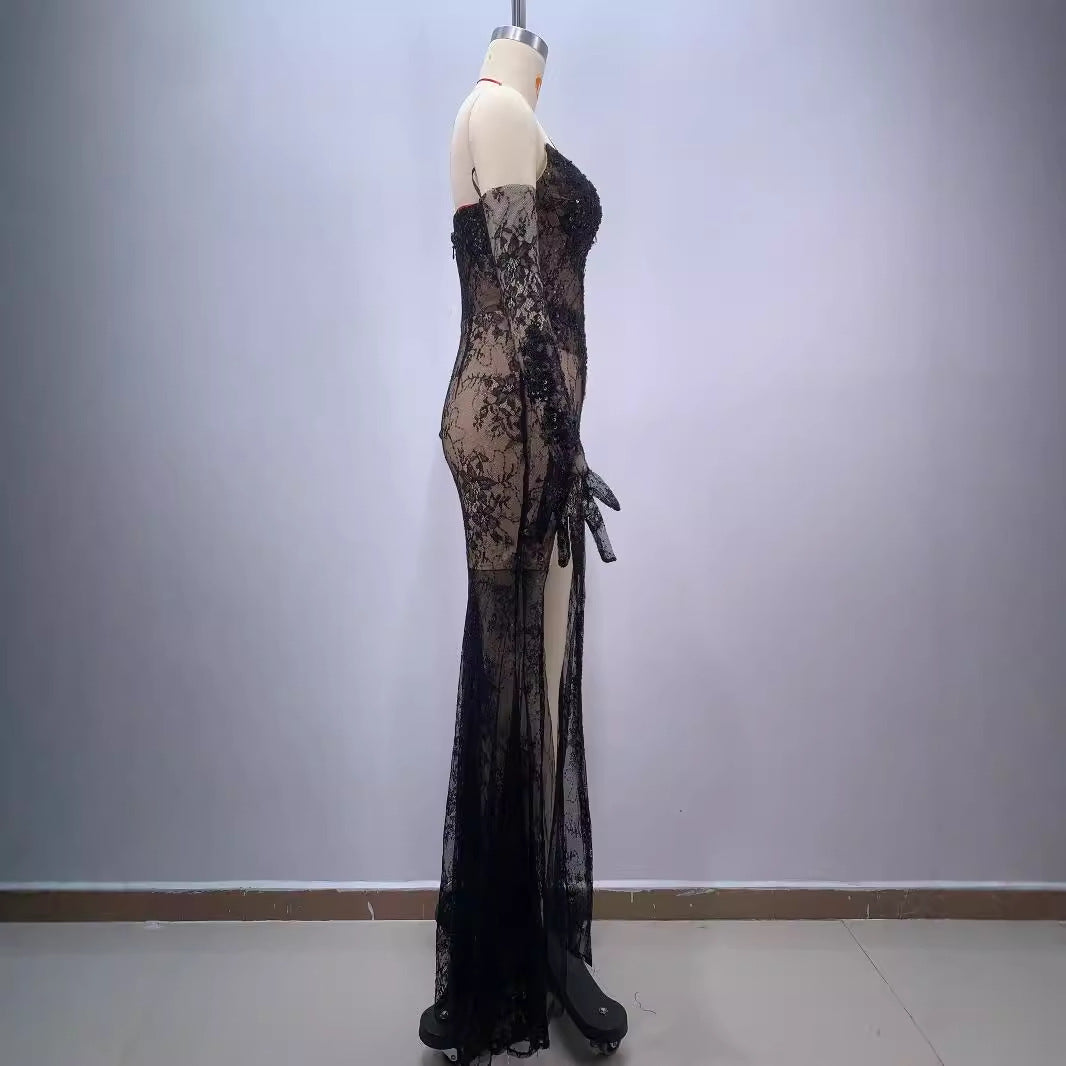 Black Lace Dress V