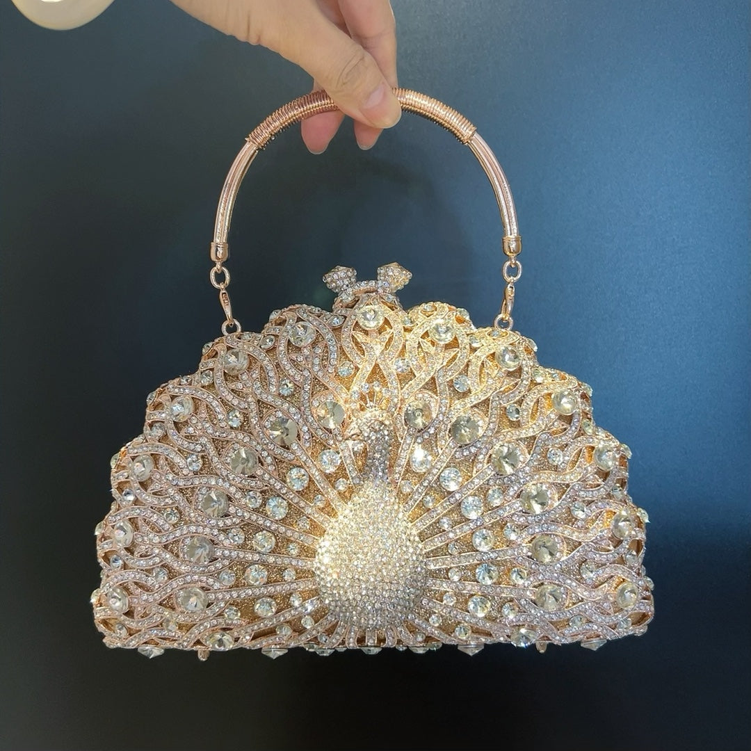 Large Peacock Diamond Bag