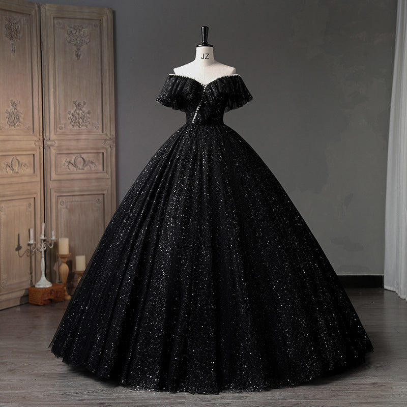 Black V-Neck Dress III