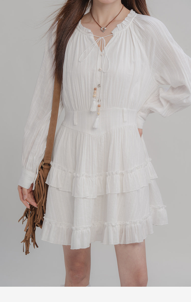 White Tassel Dress
