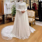 White Trailing Dress