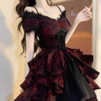 Red Print Dress