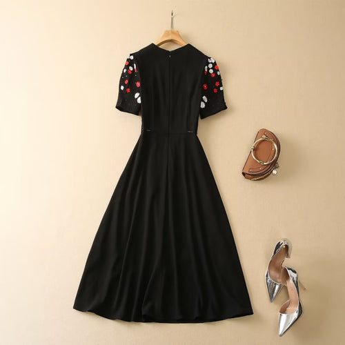 Black Embroidered Dress II