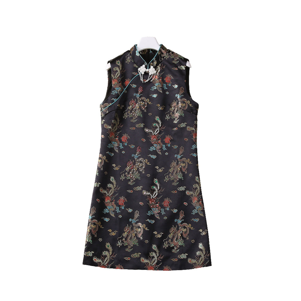 Gold Jacquard Dress