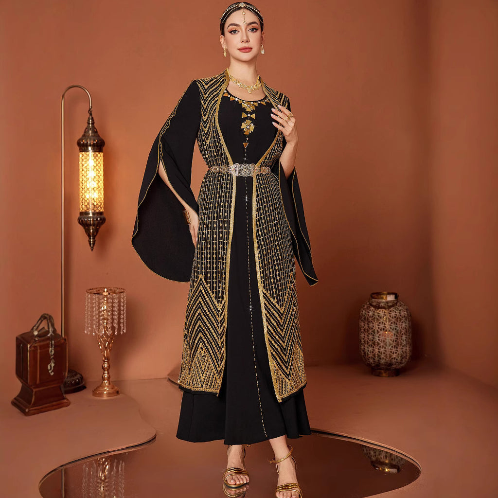 Black Embroidered Dress