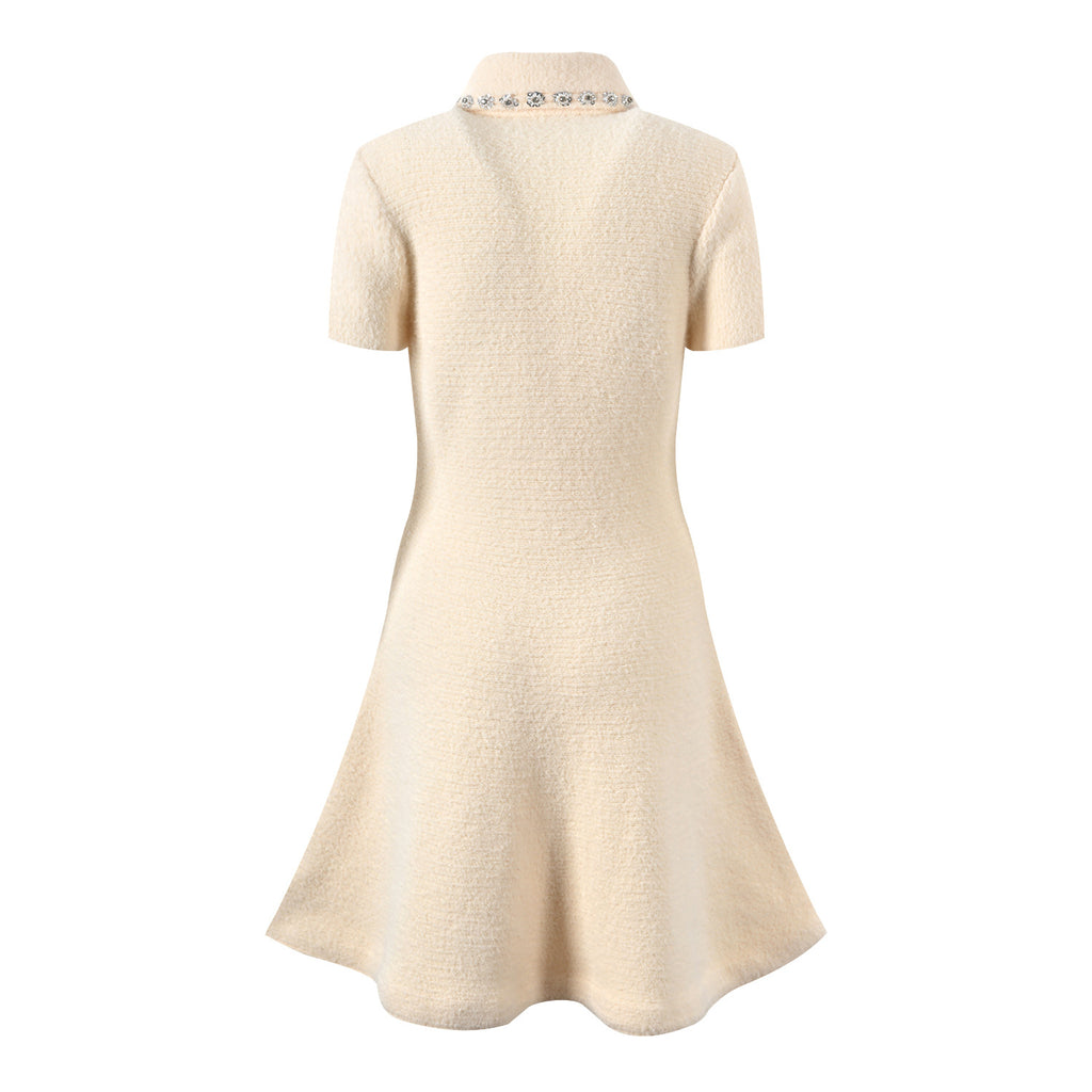 Ivory Short Sleeve Dress