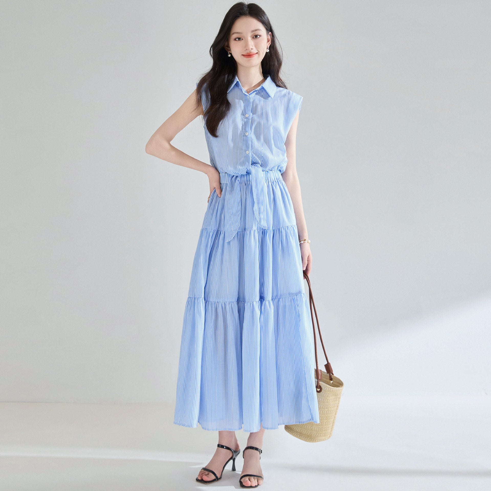 White Striped Dress II