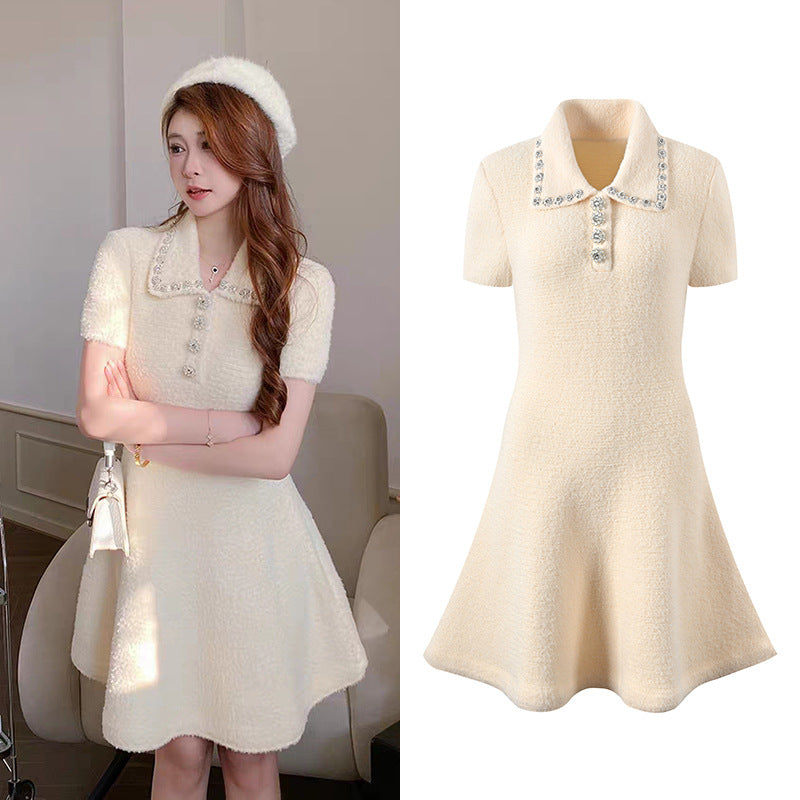 Ivory Short Sleeve Dress