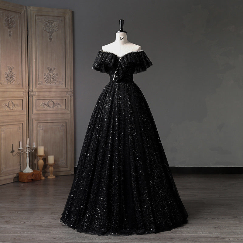 Black V-Neck Dress III