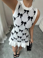 White Black Dress