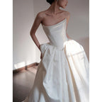 White Satin Dress