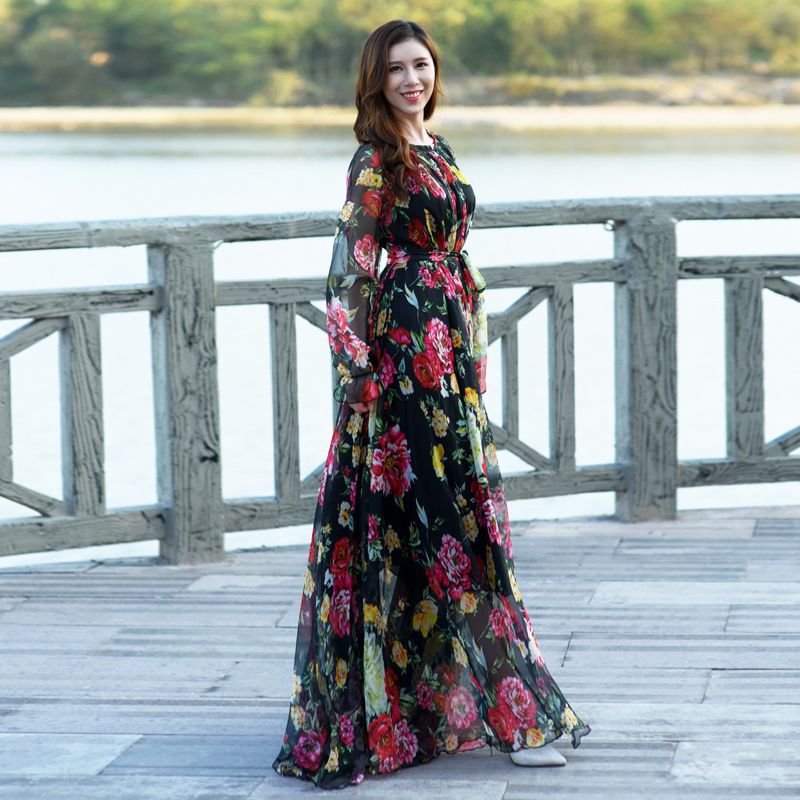 Black Chiffon Dress