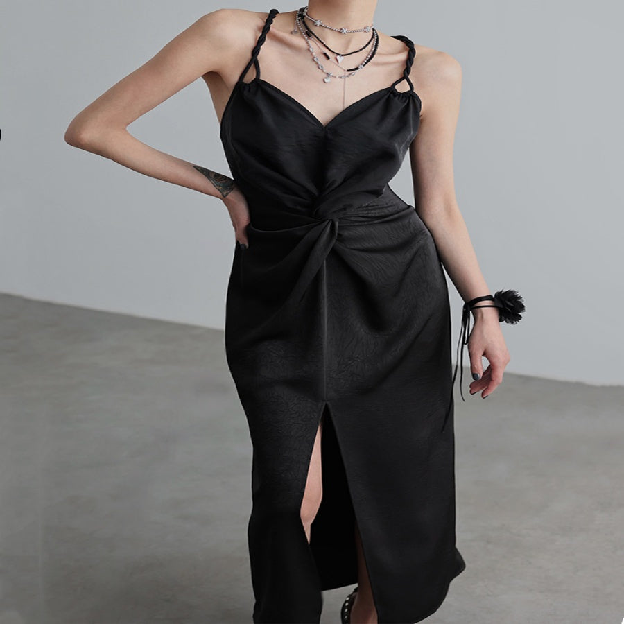 Black Pleating Dress