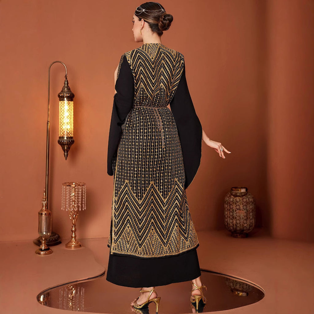 Black Embroidered Dress