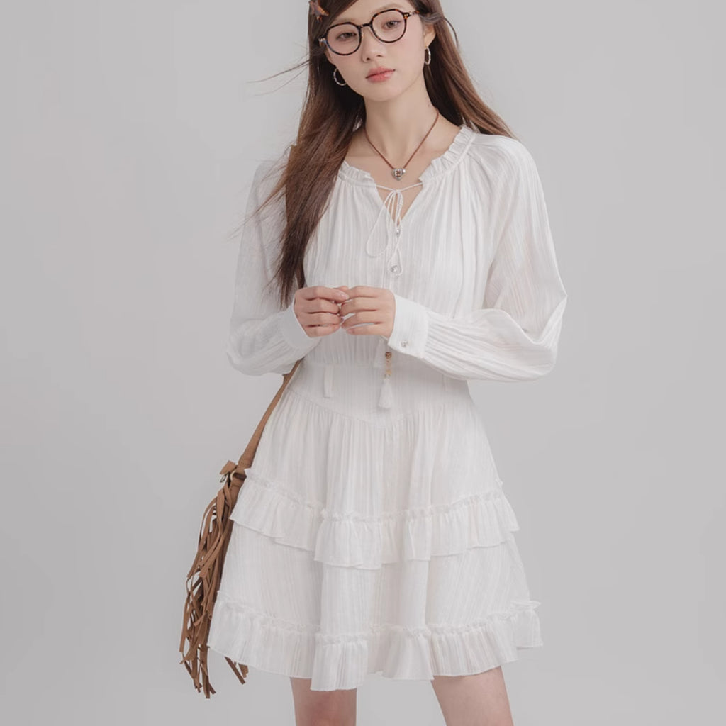 White Tassel Dress