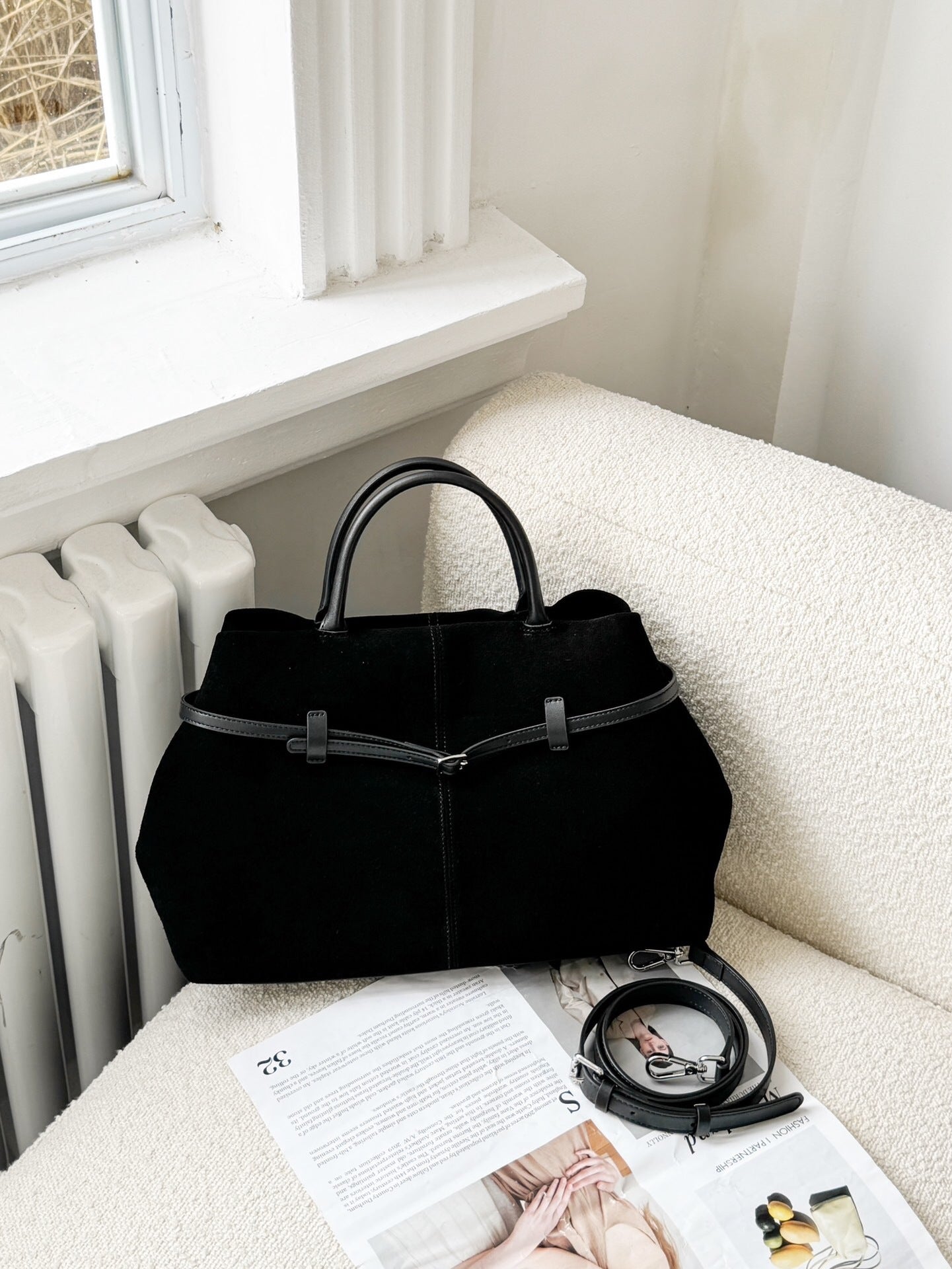 Suede Crossbody Bag